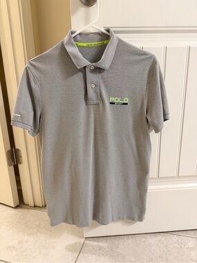 Polo by Ralph Lauren Gray Polo with Neon Green Logo